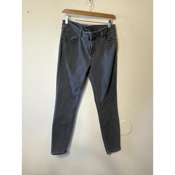 PrAna Charcoal Grey Kara Low Rise Semi Stretch Skinny Jeans Size 12 Y2K Punk - Picture 13 of 14